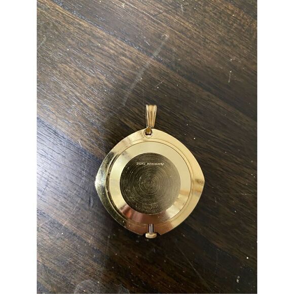 Vintage gold timex wind up watch pendant